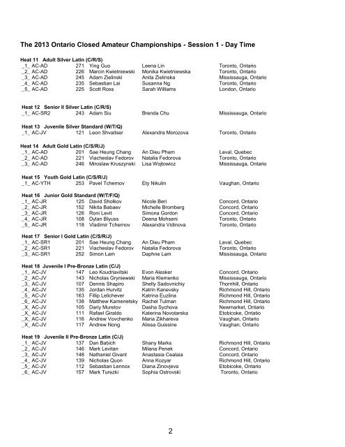 The 2013 Ontario Closed Amateur Championships - Session 1 - Day ...