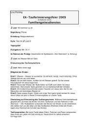 Pfarrgemeinde Linz - Pichling: Erstkommunion-Tauferinnerungsfeier ...