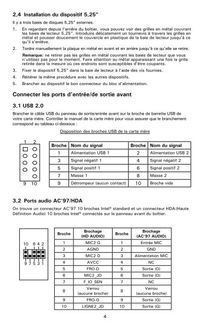 NSK 4000 II / NSK 4480 II / NSK 4480B II Manuel d'utilisation - Antec