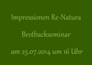 Re-Natura Brotbackseminar 