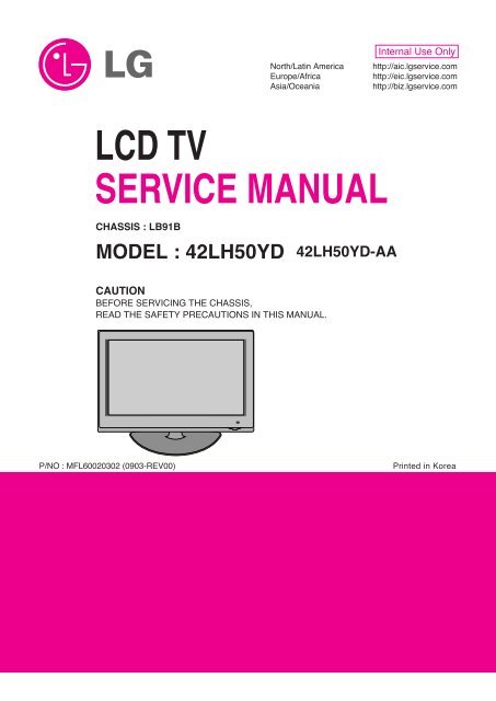 LCD TV SERVICE MANUAL - Jordans Manuals