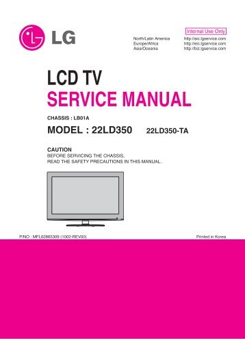 LCD TV SERVICE MANUAL - Jordans Manuals