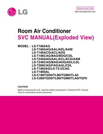 Room Air Conditioner SVC MANUAL(Exploded ... - Jordans Manuals