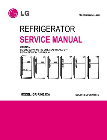 REFRIGERATOR SERVICE MANUAL - Jordans Manuals