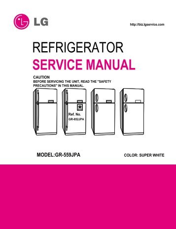 REFRIGERATOR SERVICE MANUAL - Jordans Manuals