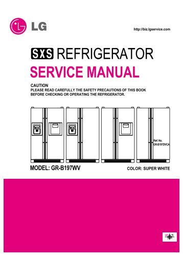 REFRIGERATOR SERVICE MANUAL - Jordans Manuals