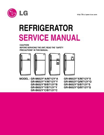 REFRIGERATOR SERVICE MANUAL - Jordans Manuals