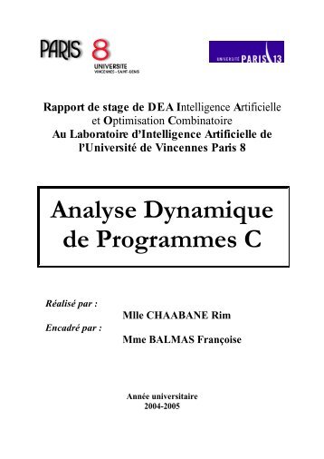 Rim Chaabane. Analyse dynamique de ... - UniversitÃ© Paris 8