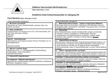 Jahrgang 5 und 6 - Gesamtschule Rodenkirchen