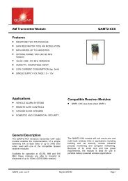 AM Transmitter Module QAMT2-XXX Features Applications ... - Farnell