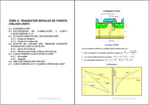 tema 6. transistor bipolar de puerta aislada - Grupo de TecnologÃ­a ...