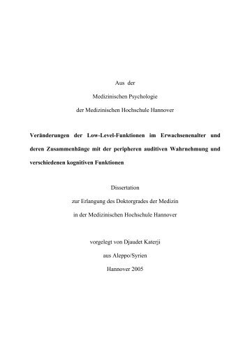 Dissertation Dr. Katerjii zur Trainierbarkeit zentraler HÃ¶rfunktionen ...