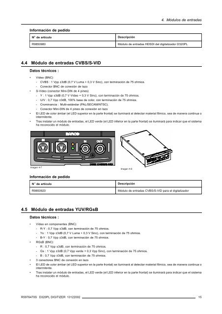 D320PL DIGITIZER - Barco