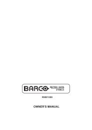 OWNER'S MANUAL - Barco