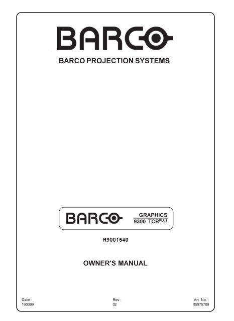 BARCO PROJECTION SYSTEMS