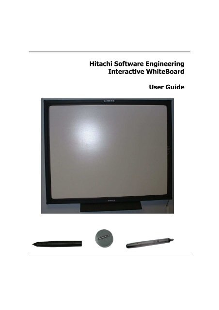 Hitachi Software Engineering Interactive WhiteBoard User Guide
