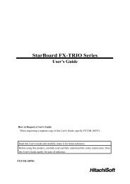 StarBoard FX-TRIO Series User's Guide - Hitachi Solutions Europe