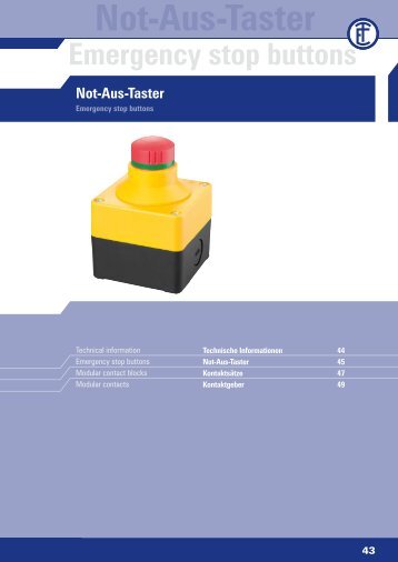 Not-Aus-Taster - ELEKTRA Tailfingen