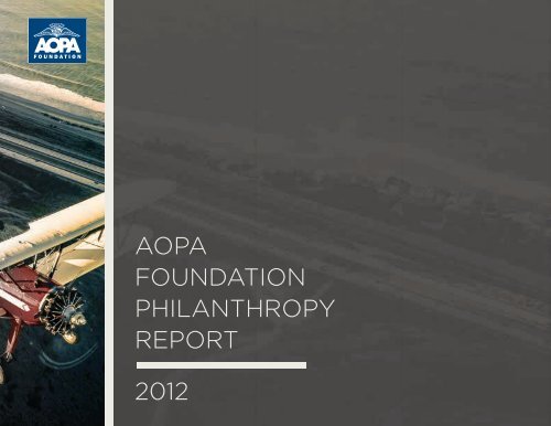 Philanthropy Report - Owners and Pilots Association