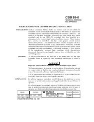 TCM Critical Service Bulletin CSB 99-6A