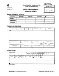 FAA Form 8070-1: Service Difficulty Report