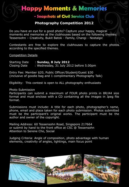 Photography Competition 2012 - Civil Service Club