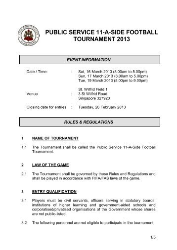 public service 11-a-side football tournament 2013 - Civil Service Club