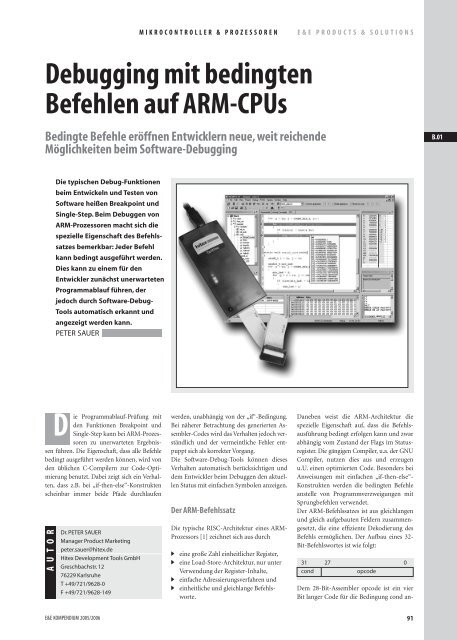 Debugging mit bedingten Befehlen auf ARM-CPUs - EuE24.net
