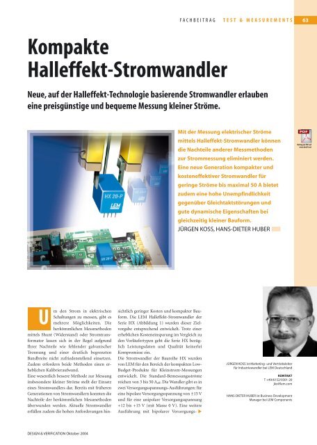 Kompakte Halleffekt-Stromwandler