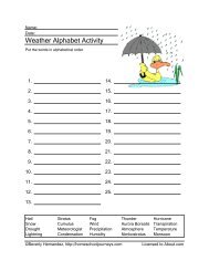 Weather Alphabet Activity - Homeschooling - About.com
