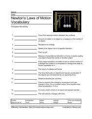 Newton's Laws of Motion Vocabulary - Homeschooling - About.com