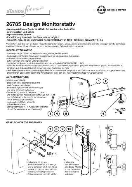 Aufbauanleitung - KÃ¶nig & Meyer