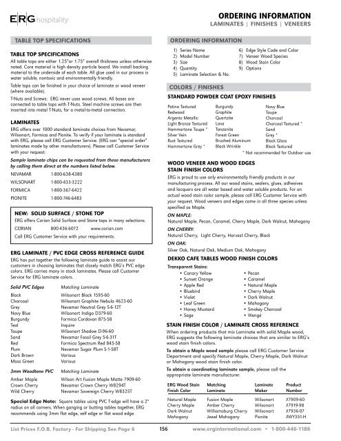 Wilsonart Laminate Cross Reference Chart