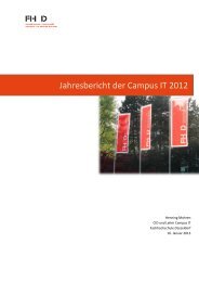 Jahresbericht der Campus IT 2012 - Fachhochschule DÃ¼sseldorf