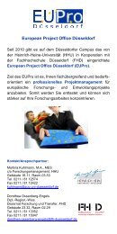 Flyer EUpro [PDF] - Fachhochschule DÃ¼sseldorf