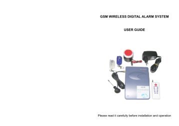 gsm wireless digital alarm system user guide - GLOBAL Export ...