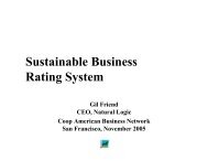 Sustainable Business Rating System - Green America