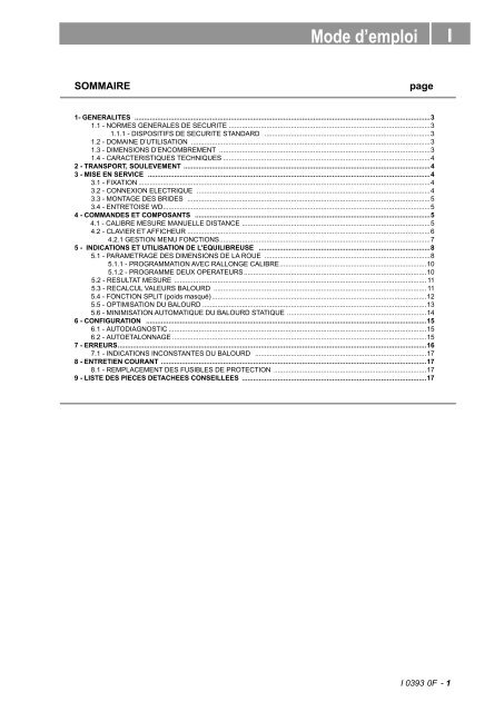 Mode d'emploi I - Hofmann Megaplan