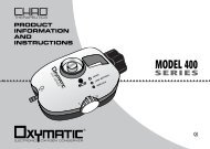Oxymatic 400 Series User Manual - NBN Group