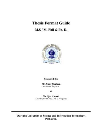 Thesis Format Guide - Qurtuba University of Science & Information ...