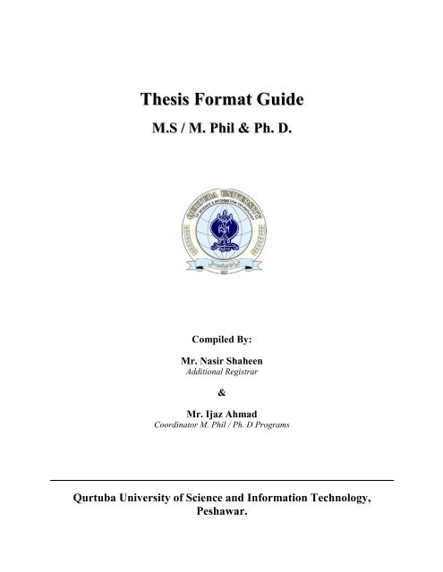 master thesis format guide