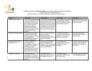 Evaluation Criteria for Summary Report - Communities and Schools ...