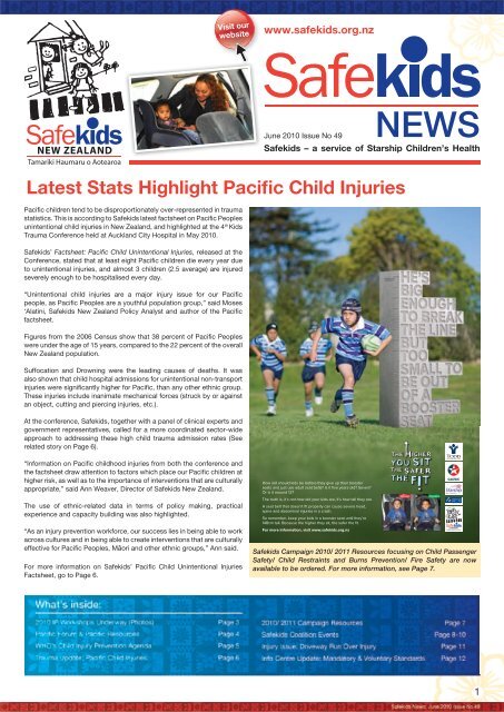 Latest Stats Highlight Pacific Child Injuries - Safekids