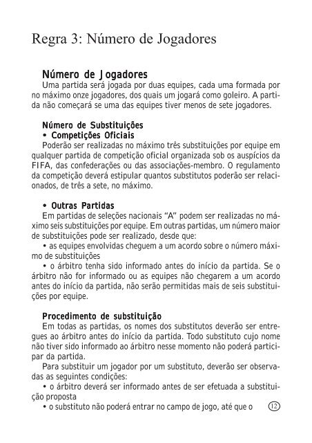 Regras do jogo de futebol - SAFERGS