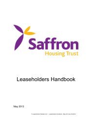 Leaseholders Handbook - Saffron Housing
