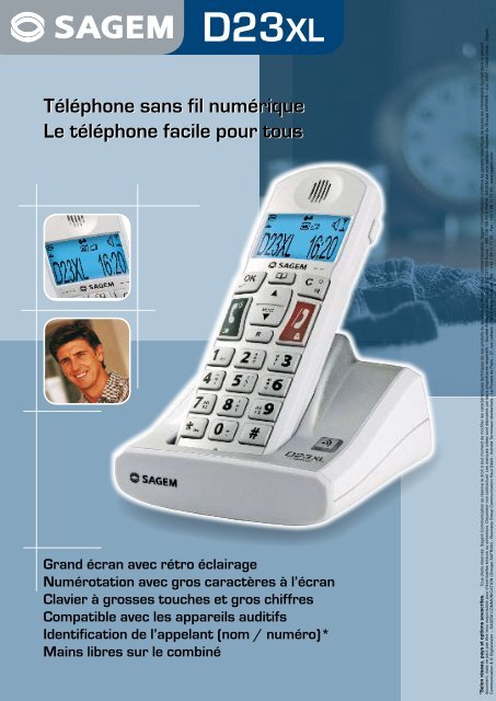 TÃ©lÃ©phone sans fil numÃ©rique Le tÃ©lÃ©phone