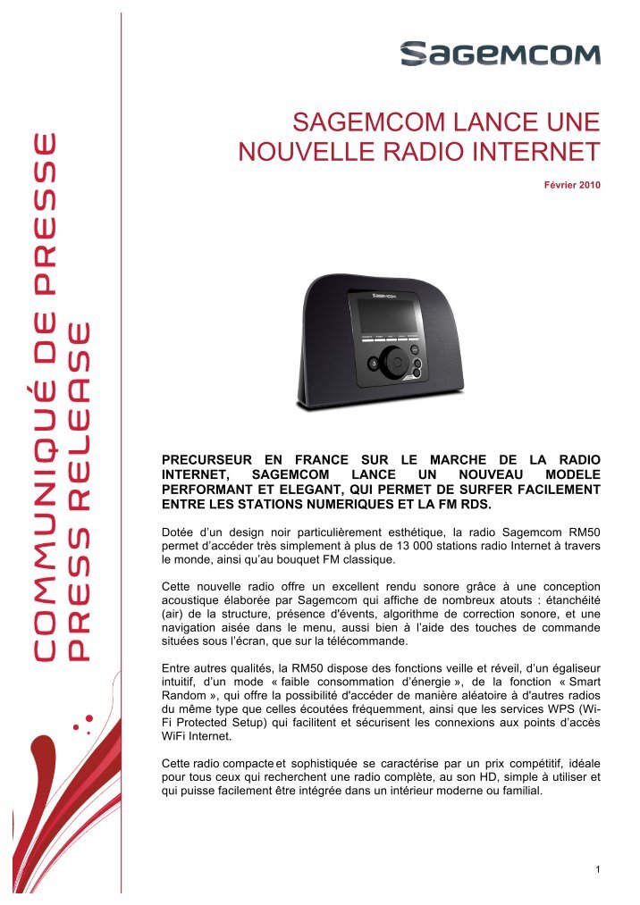 190 Gratis Magazine von SAGEMCOM.COM