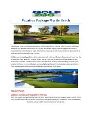 Vacation Package Myrtle Beach