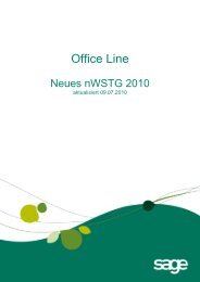 Dokumentation - MWST-Package 2010/201 - Sage Schweiz AG