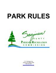 Park Rules - Saginaw County